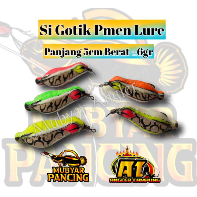 Soft Frog Si GOTIK 5cm Pmen Lure Umpan Casting Gabus Toman Lampung