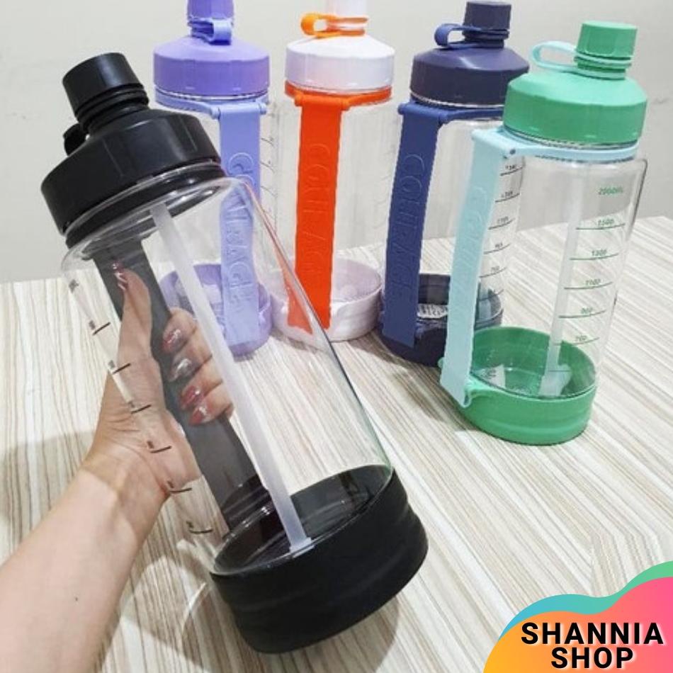 ➯ H9229 Botol Minum COURAGE ML Tumbler Sedotan Besar 2 Liter ✩