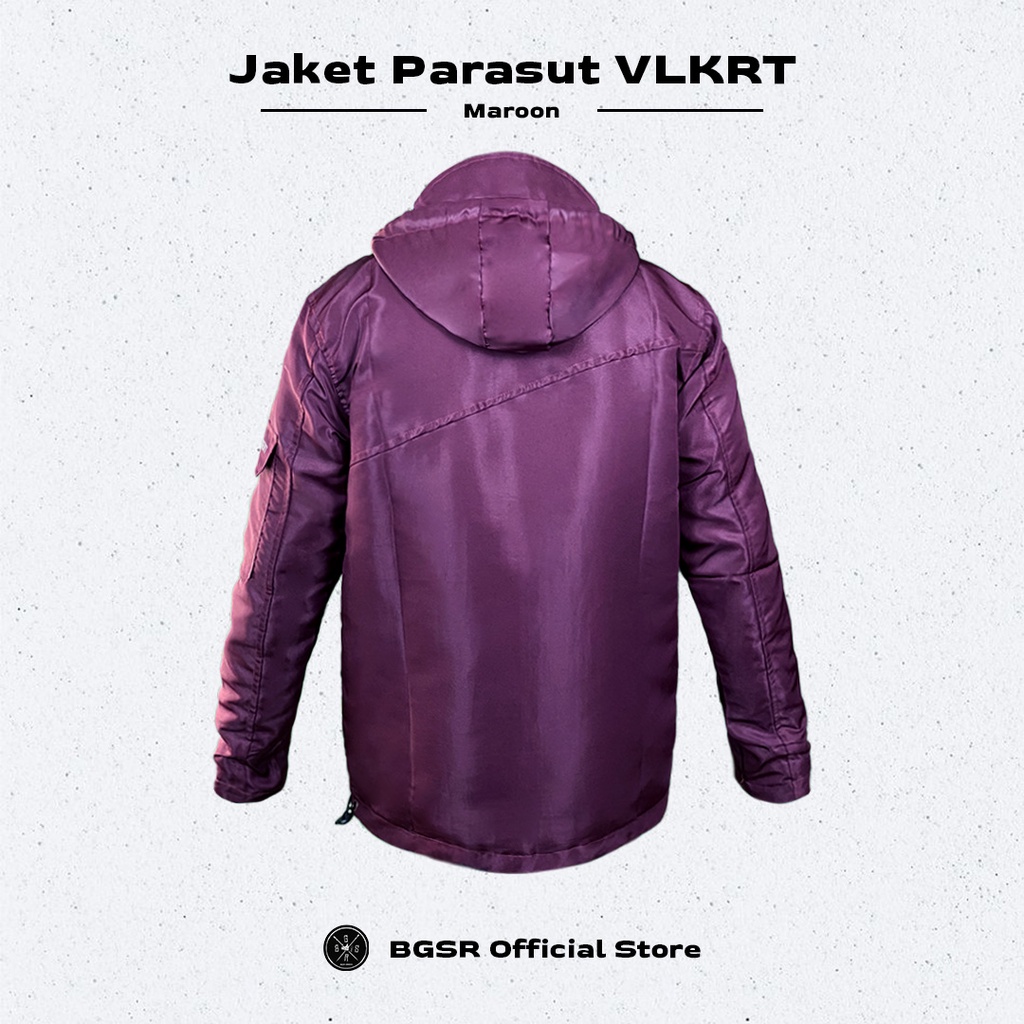 Jaket Hoodie Parasut Bomber Pria Sleting Kantong Dalam Jacket Volkert