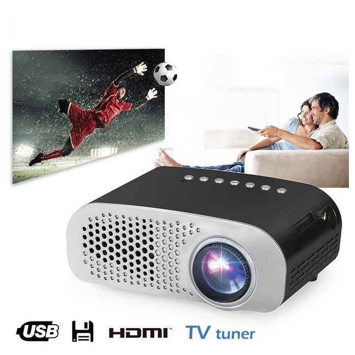 LED Proyektor SimpleBeamer GP802A TV Portable Double HDMI TV Tuner