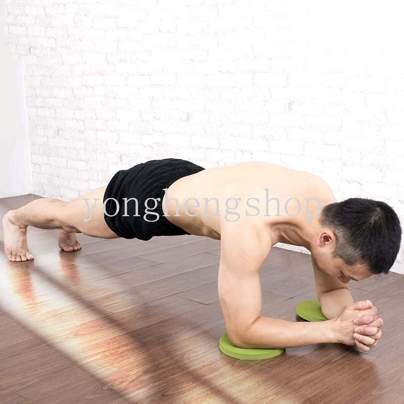 2pcs/set Round Knee Pad Yoga Mats Travel Portable Fitness Olahraga Pad Siku Pergelangan Tangan Bantalan Pelindung Non Slip TPE Mat Flat Support Pads
