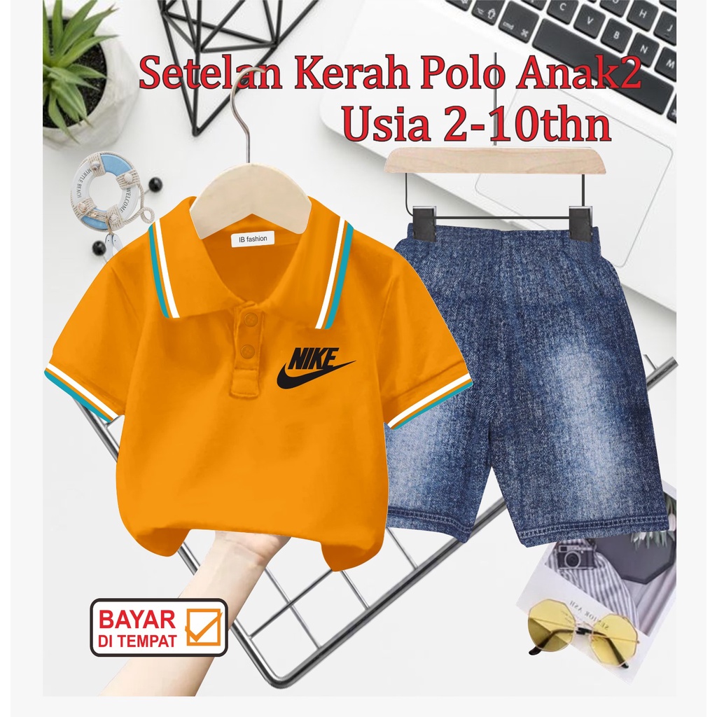 ((IB))SETELAN ANAK2 KERAH POLO/N1K3 DIGITAL SABLON