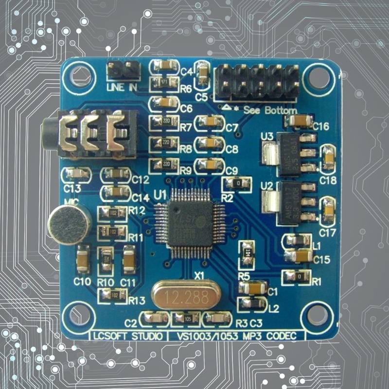 Zzz VS1053 Papan Pengembangan Modul MP3 Support OGG Real-time Encoding Rekaman