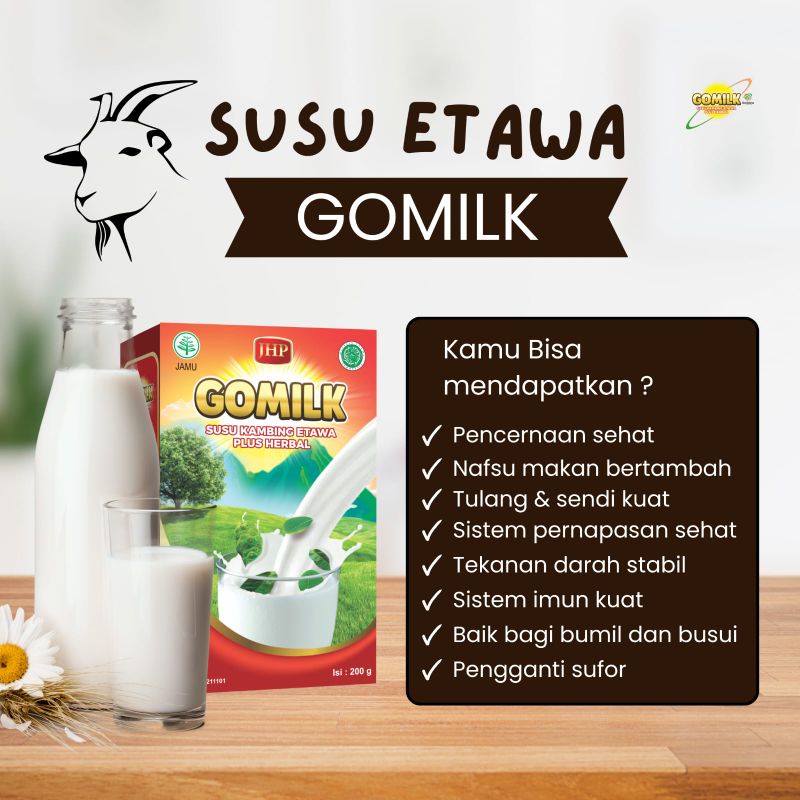 

GOMILK susu kambing etawa plus herbal.