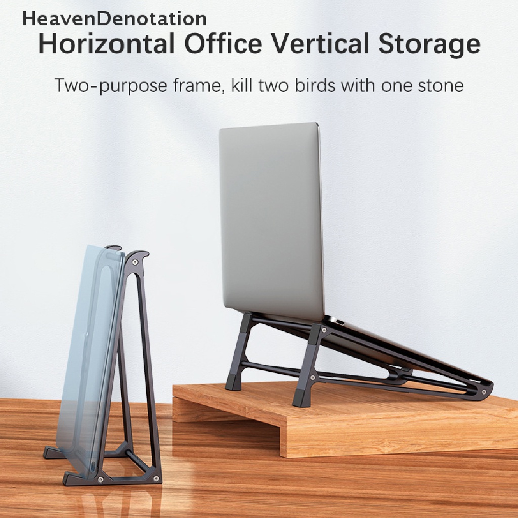 [HeavenDenotation] 1pc Aluminium Alloy Laptop Stand Portable Detachable Computer Cooling Stand HDV