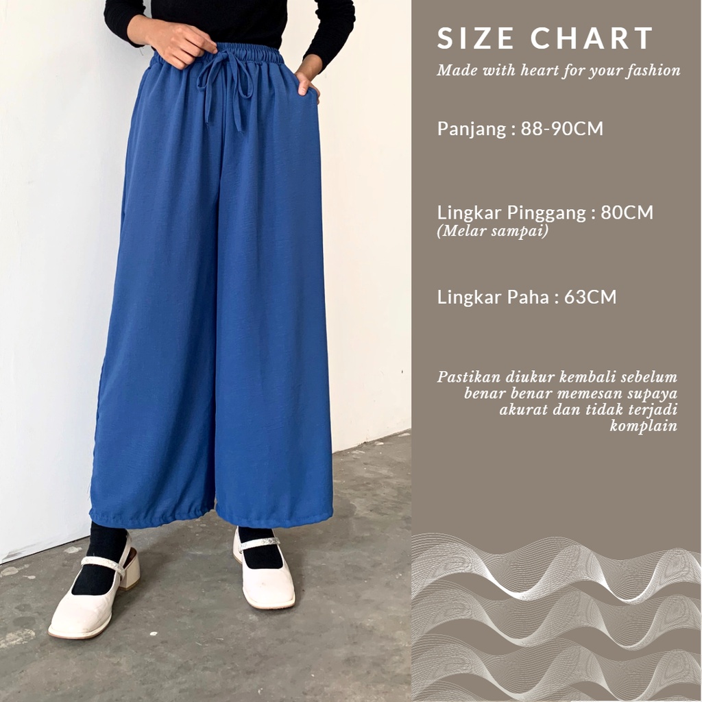 DAILY HIGHWAIST LOOSE PANTS KULOT CRINCLE AIRFLOW SIZE JUMBO