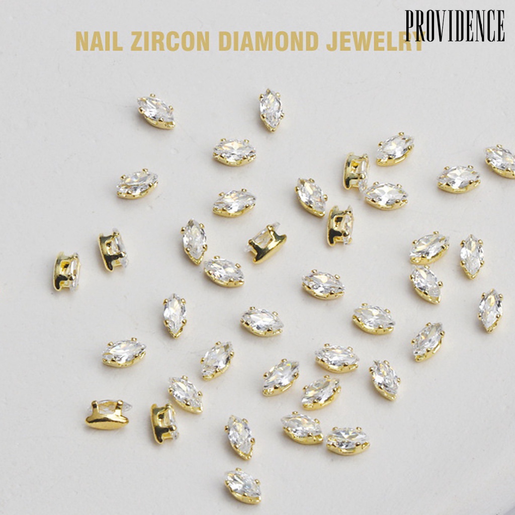 Providence 10Pcs Nail Art Charm Zircon Anti-Gores Tahan Jatuh Mudah Di Tempel High Gloss Claw-wrapping Nail Aksesori Nail Supply