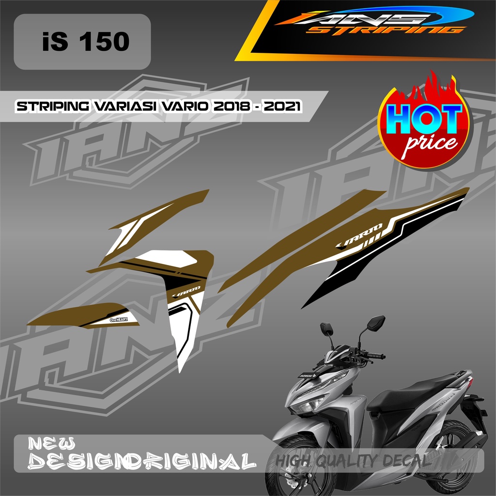 NEW STRIPING VARIASI HONDA VARIO CBS DAN TECHNO 110 GRAFIK STIKER LIST SEMI FULL BODY / DECAL KERETA VARIO TECHNO  IS150