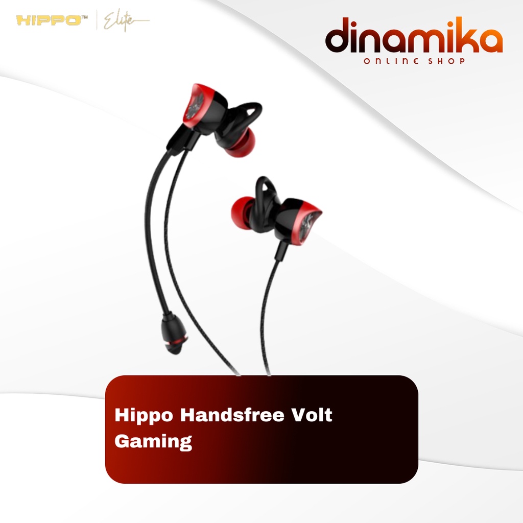 Hippo Headset Gaming Volt Super Bass Jack 3.5mm Wired Handsfree Android Original Earbuds Earphone