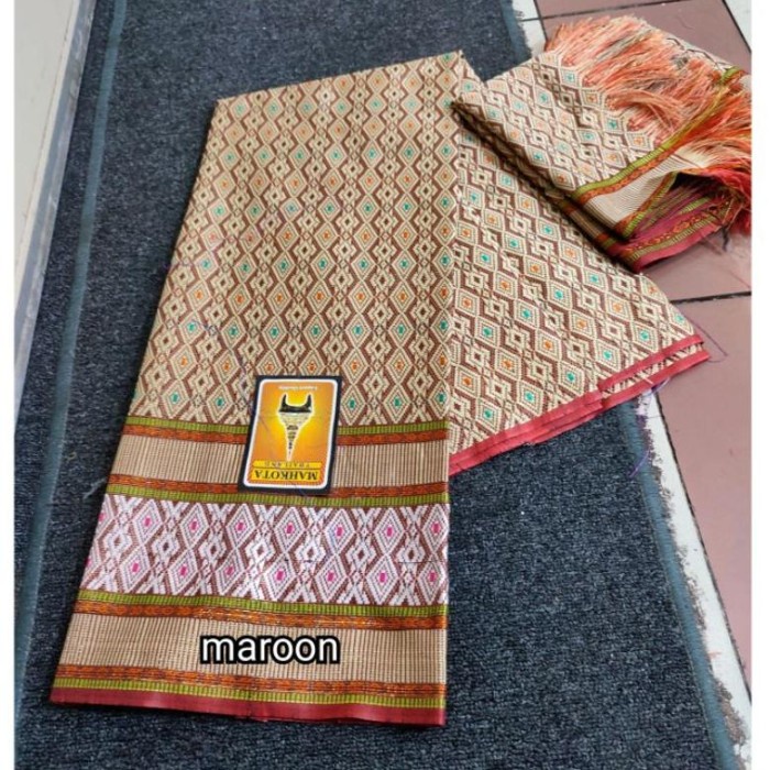 Terlaris Kain Songket Set Selendang Thailand /Bahan Songket Selendang Thailand