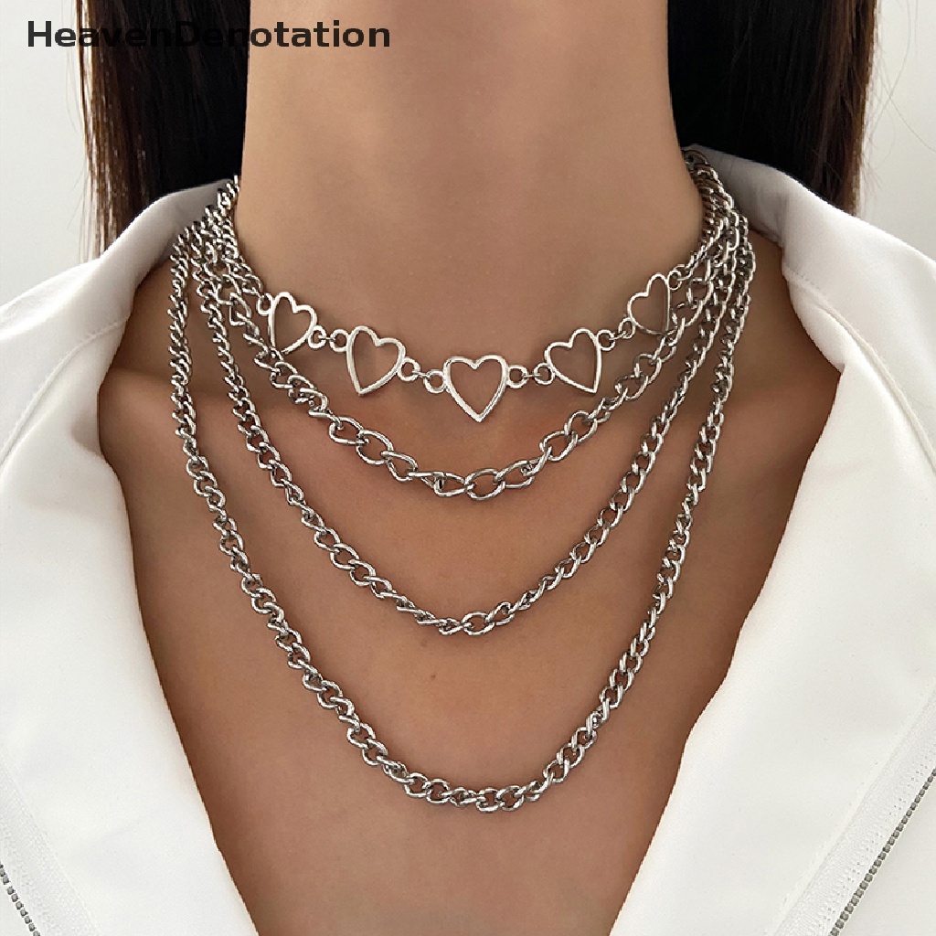[HeavenDenotation] Fashion Retro Mutiara Kalung Salib Kristen Rantai Klavikula Manis Punk Liontin Untuk Wanita Pria Fashion Necklace Hadiah HDV
