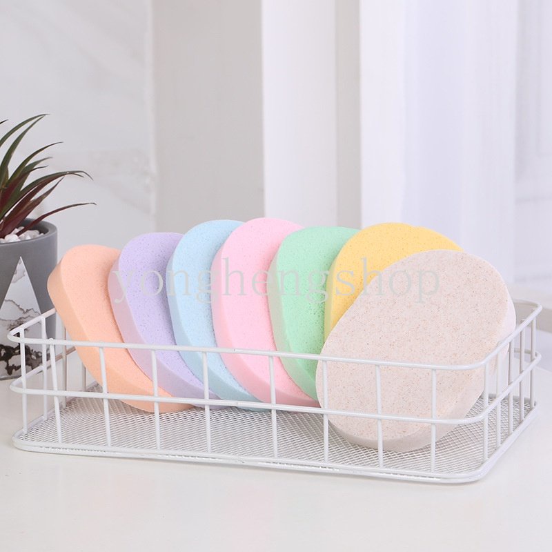 Spons Pembersih Wajah Puff Kosmetik Bubuk Makeup Remover Spons Pembersih Wajah Pad Cuci Muka Warna Random Perlengkapan Kamar Mandi