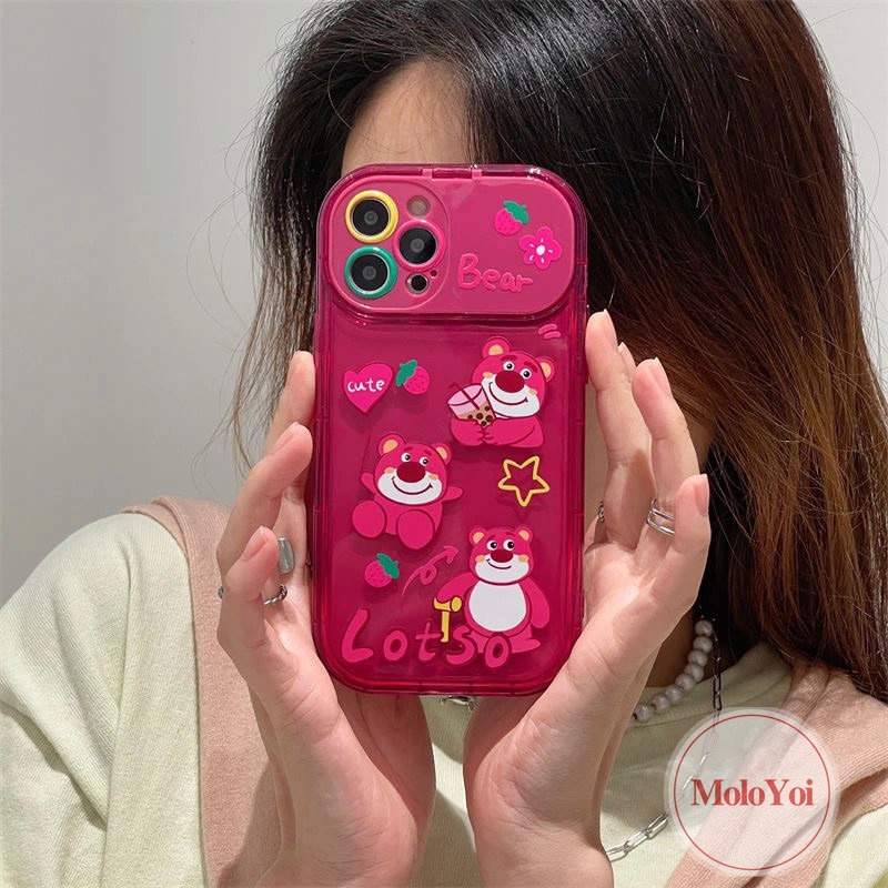 IPHONE Kartun Yang Indah Kalomi Kreatif Flip Make Up Mirror Case Kompatibel Untuk Iphone14 13 12 11 Pro MAX 11 XR 7 8 14 Plus X XS MAX SE 2020 Shockproof Soft TPU Phone Back Cover Case