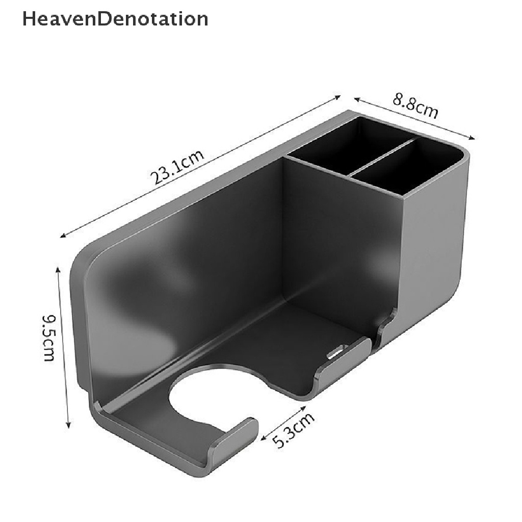 [HeavenDenotation] Tempat Pengering Rambut Tempel Dinding Untuk Rak Kamar Mandi Tanpa Bor stand Pengering Rambut Plastik Bathroom Organizer HDV