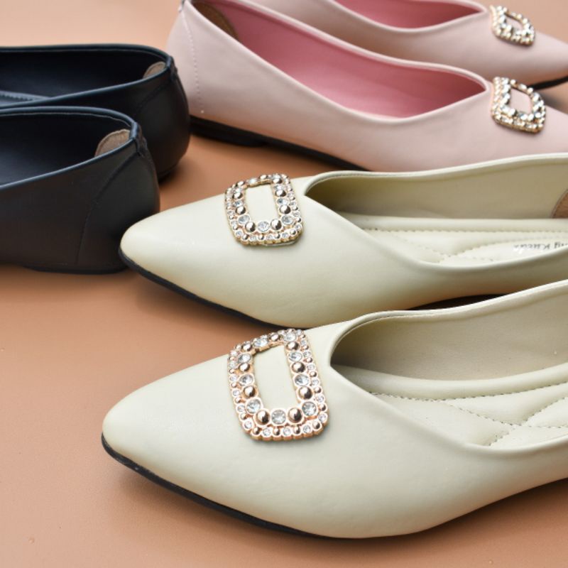 FLATSHOES LILLA|| SEPATU BALET PITA PERMATA