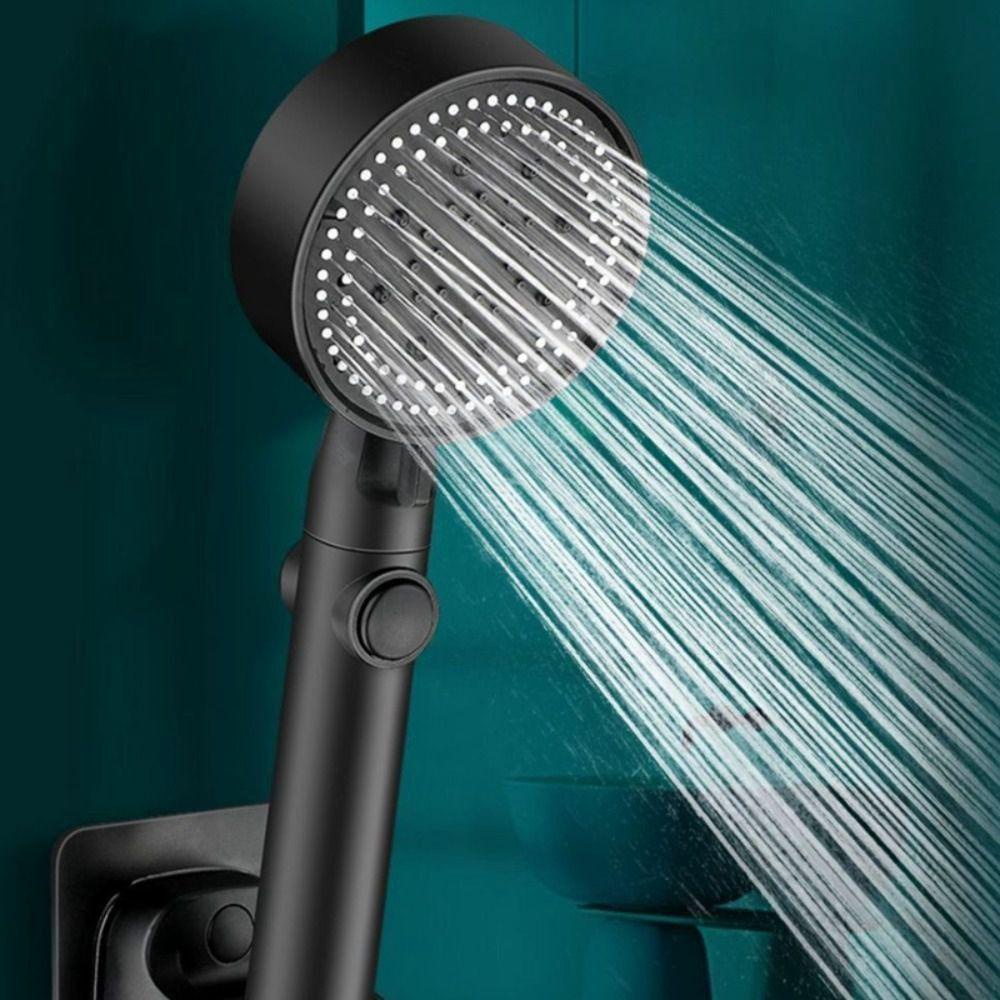 【 ELEGANT 】 Kepala Shower 5mode Adjustable One-key Stop Pijat Hemat Air Aksesori Kamar Mandi Genggam