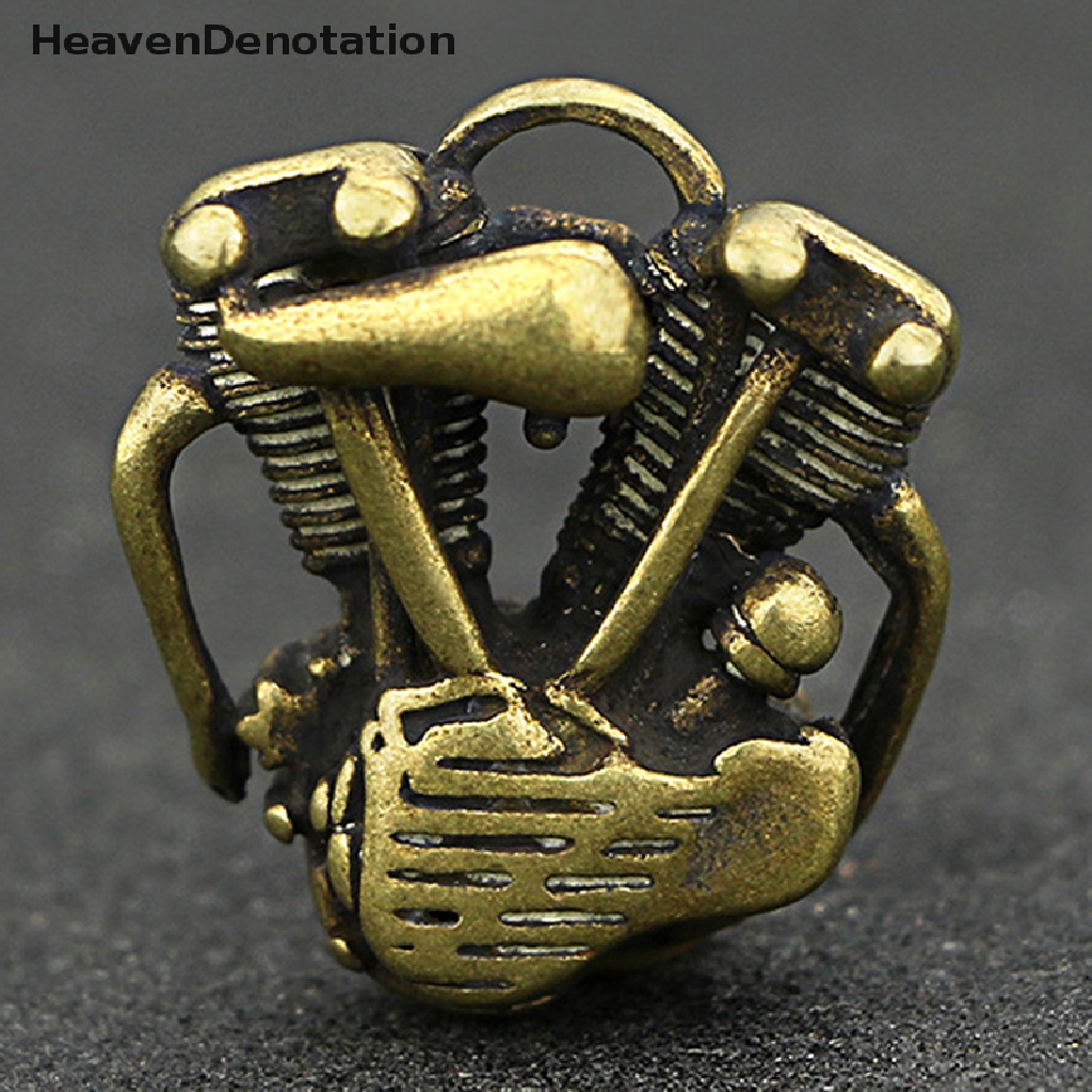[HeavenDenotation] Retro Kuningan Mesin Motor Gantungan Kunci Liontin Kreatif Pria Lokomotif Mesin Liontin Mobil Gantung Jewlery HDV