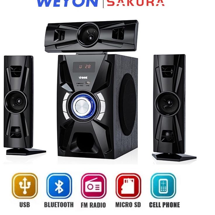 ✹ Bluetooth Speaker super bass Salon Aktif Portable Radio Fm Wireless Led Speaker Advance Bluetooth 