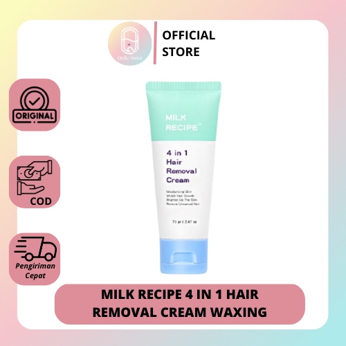 QEILA - MILK RECIPE 4 IN 1 HAIR REMOVAL CREAM WAXING  PERONTOK BULU RAMBUT AMAN BPOM