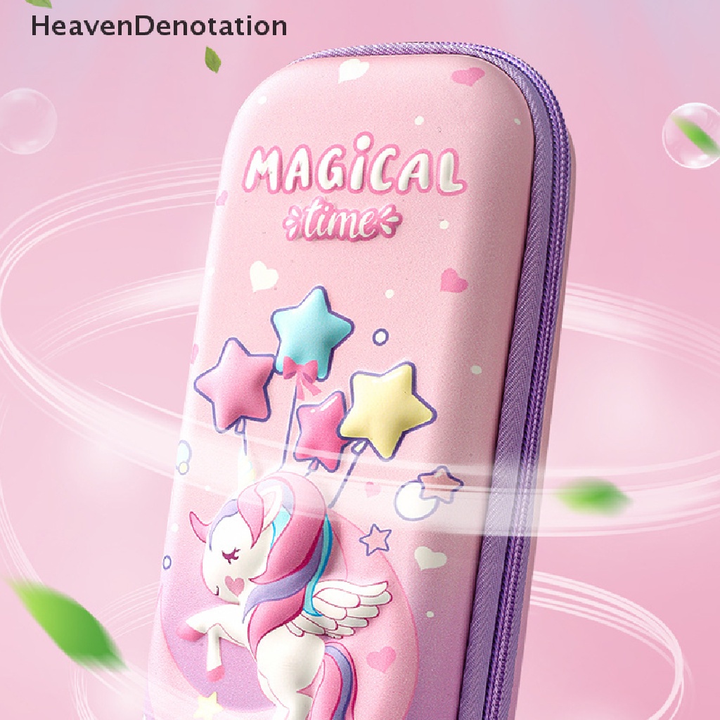 [HeavenDenotation] 3d EVA Unicorn Lucu Pensil Case Kartun Kotak Alat Tulis Pena Tas Penyimpanan Kapasitas Besar Siswa Pen Case Perlengkapan Sekolah Hadiah HDV