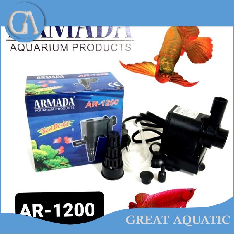 ARMADA AR 1200 POMPA CELUP AIR AQUARIUM POWER HEAD 1200 AR BIRU