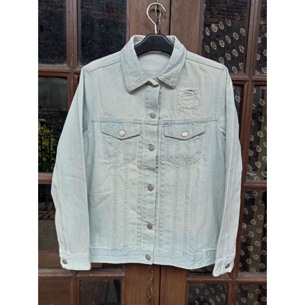 GU Denim Jacket Ripped Jeans Global Uniqlo