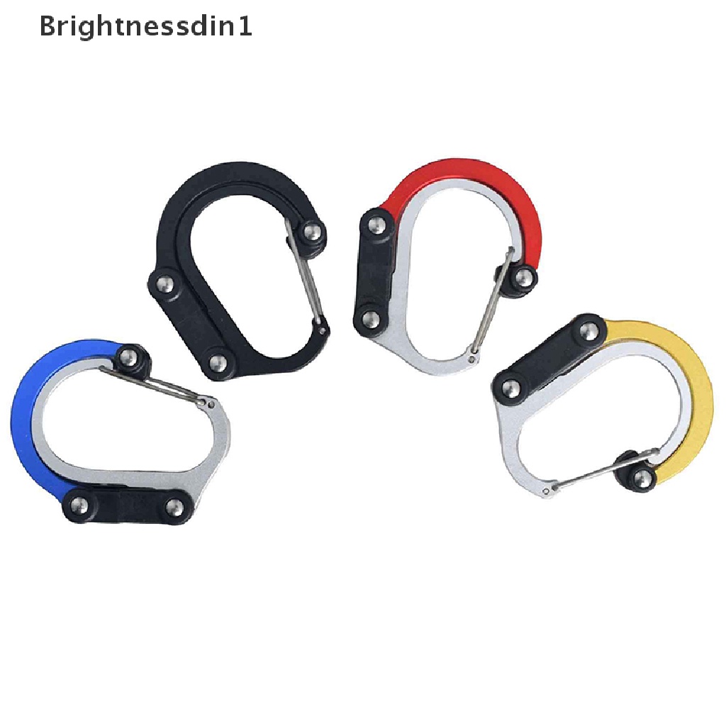 [Brightnessdin1] Carabiner Rotag Hook Clip Klip Kuat Untuk Camping Hiking Travel Ransel Butik