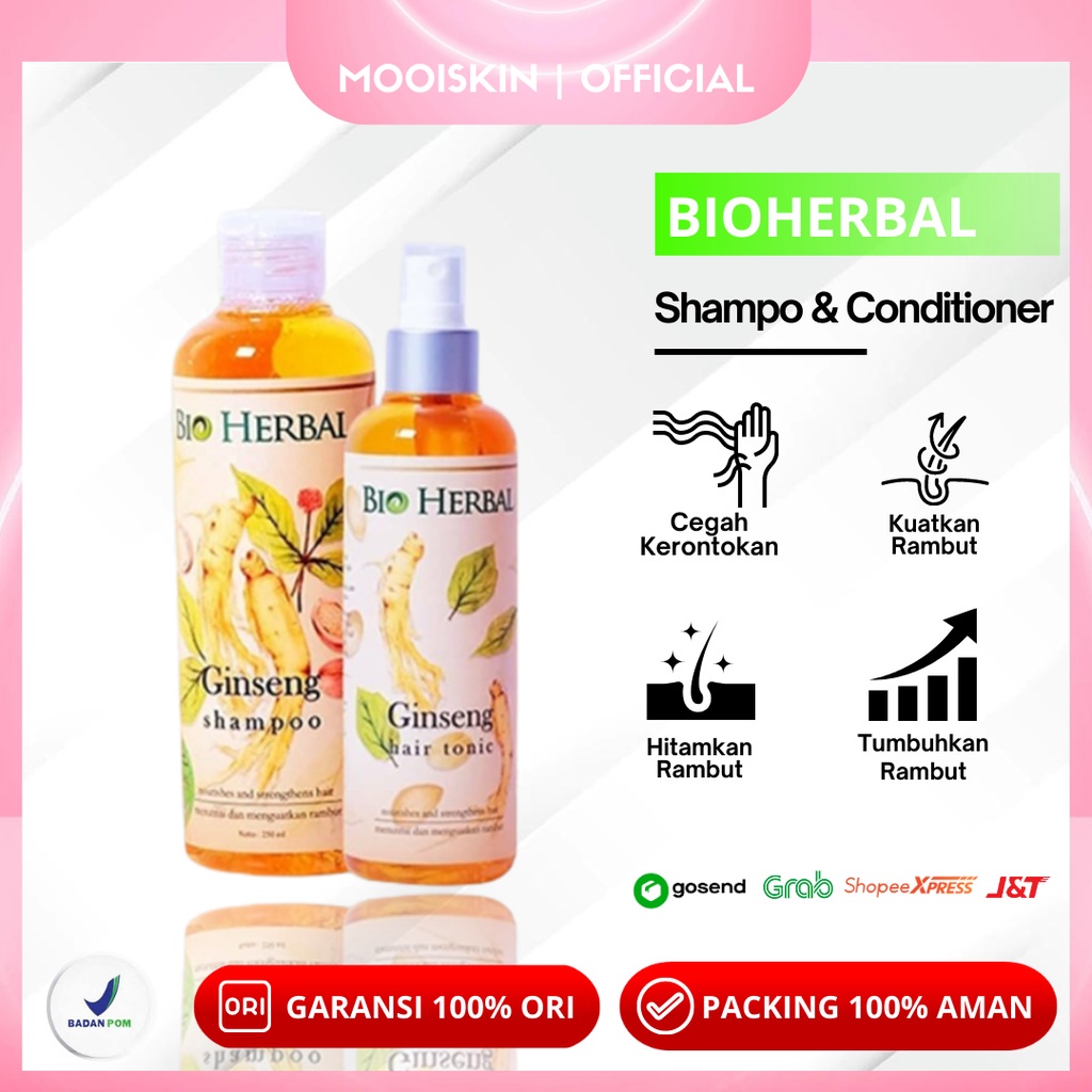 Terlaris ✨ -Bio herbal Paket Shampo Shampoo dan Hair Tonik Tonic Penumbuh Penyubur Perawatan Anti Ra