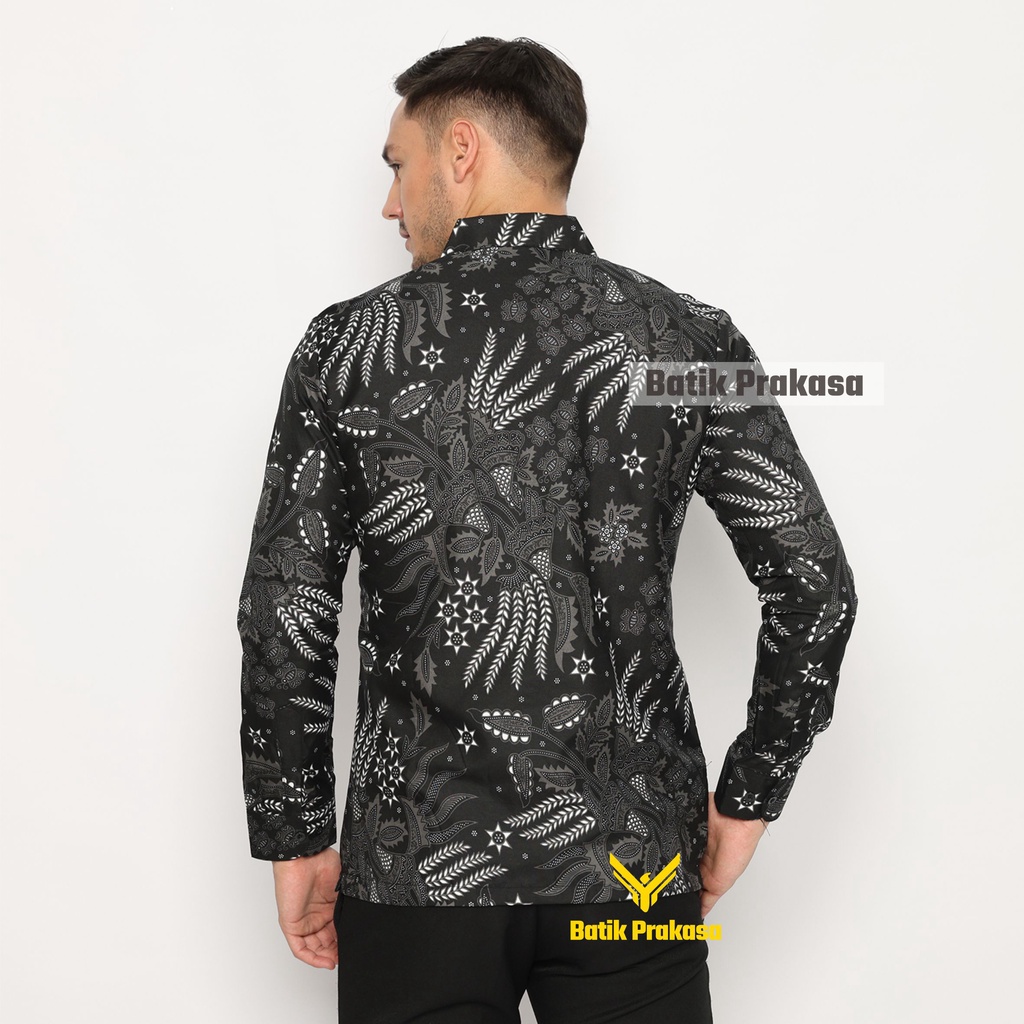 Kemeja Batik Prakasa Motif Ananda Javas Slimfit Lengan Panjang Batik Solo