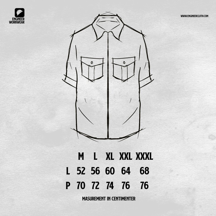 SCALE-Kemeja Pendek, Casual / Baju Kerja Lapangan Nyaman Dipakai