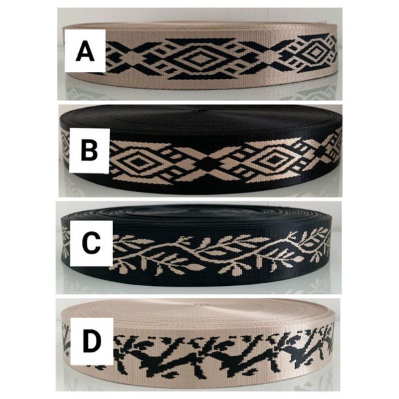 1 rol Webbing Nylon Motif 3,8cm