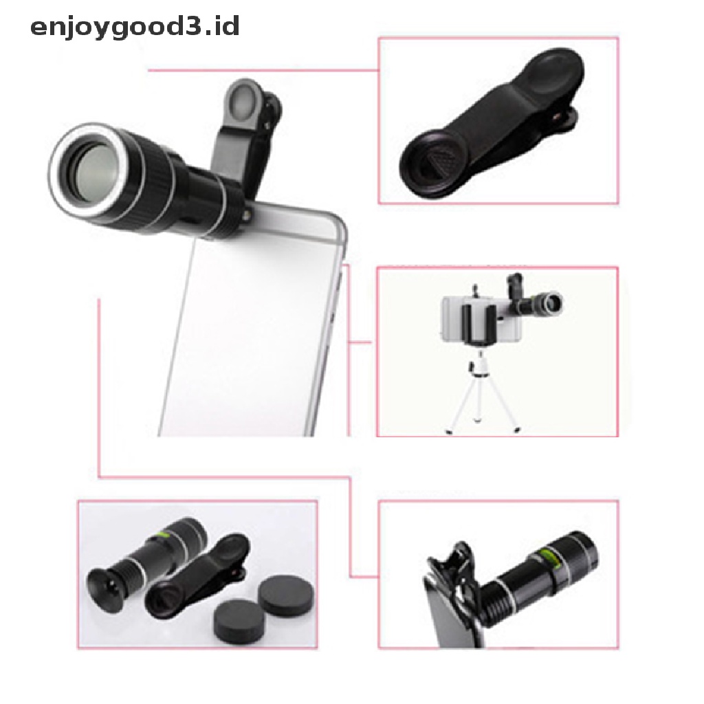 【 Rready Stock 】 Universal 20X Zoom Cell Phone Lens External Mobile Phone HD Camera Lens Clip Smartphone Optical Camera Telephoto Clip Telescope Lens （ ID ）