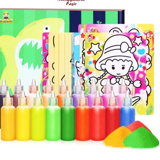 

Set Menggambar Pasir Isi 18 warna pasir + 30 gambar sand painting - ✓