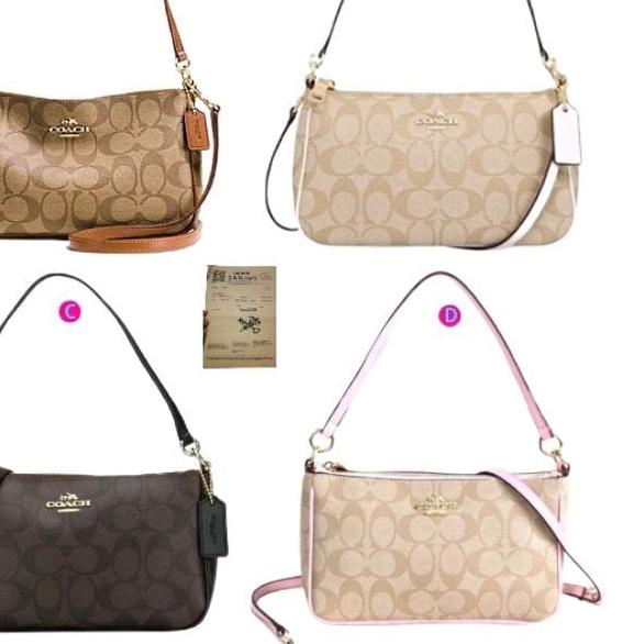 ✨Promo✨ Hari Ini Tote COaCH Pouch Mini 2 tali Bahan Kanvas + Sertifikat Tas Selempang wanita import 