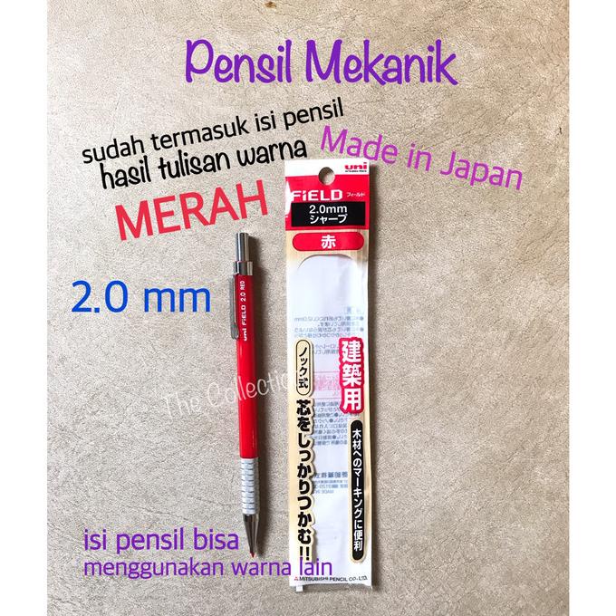 

ATK0679UN JAPAN 2.0 mm RED Pensil Mekanik Merah UNI 143308 M207001P15