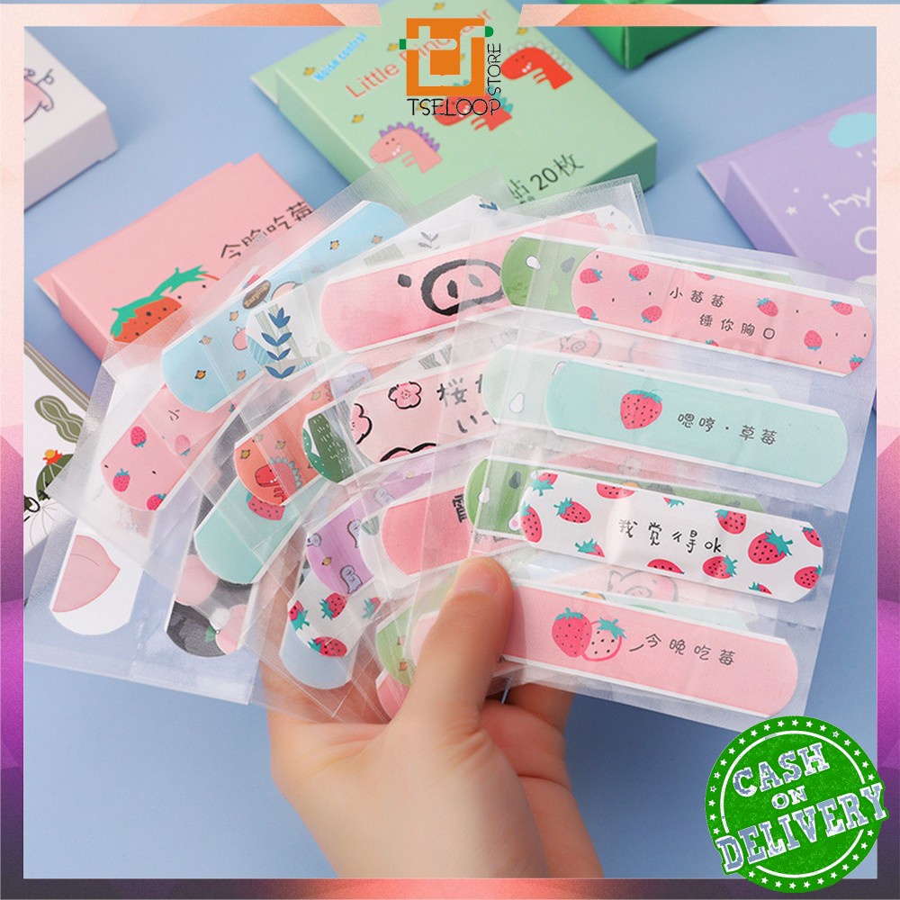 OFM-C795 Plester Luka Estetik Karakter Kartun Lucu Plaster Luka 20 pcs / Hansaplas Anak &amp; Dewasa Pembalut Luka P3K Perban Luka Band Aid Waterproof