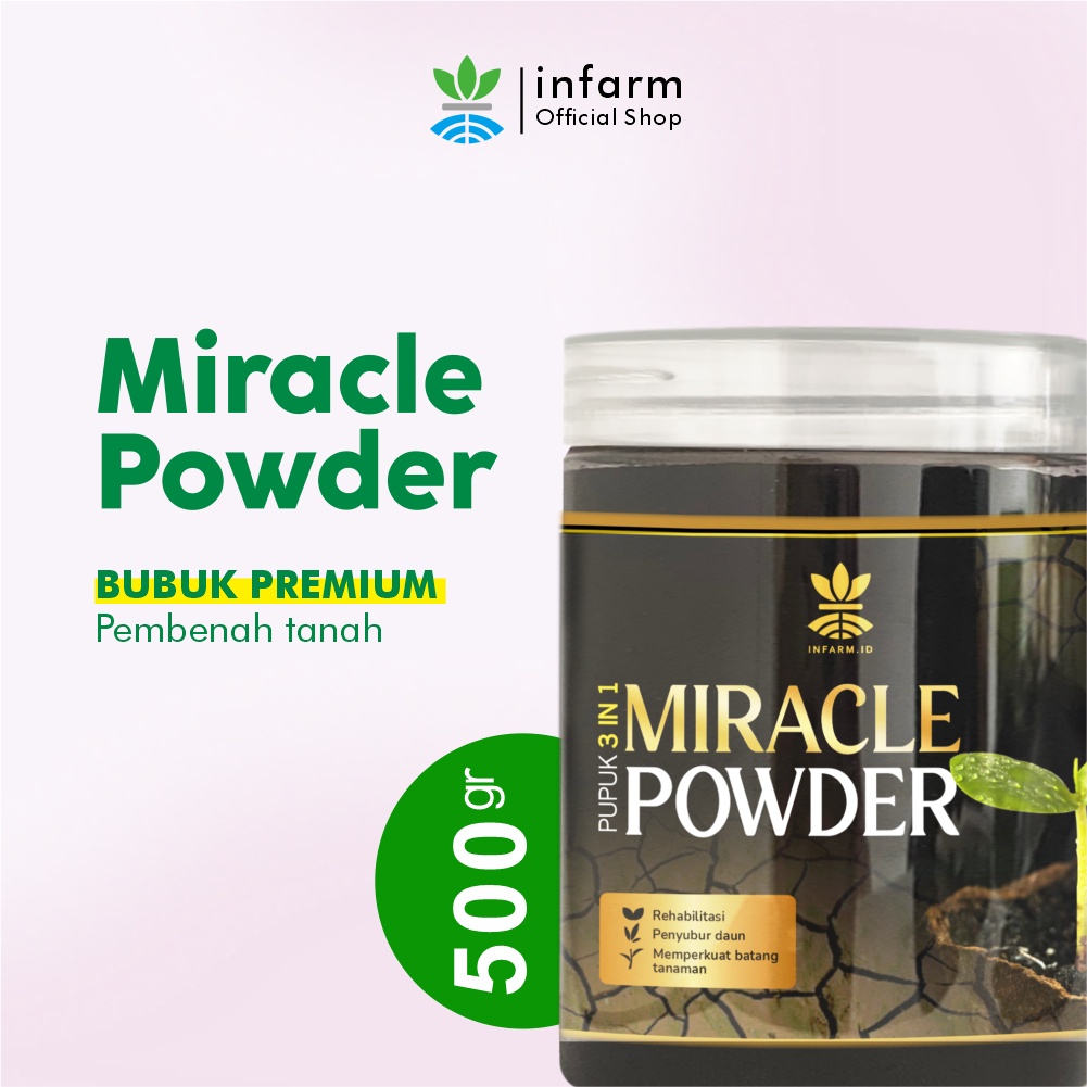 INFARM - Miracle Powder Asam Humat Pupuk 3 In 1 Pembenah Media Tanam Penyubur Daun Dan Memperkuat Ba