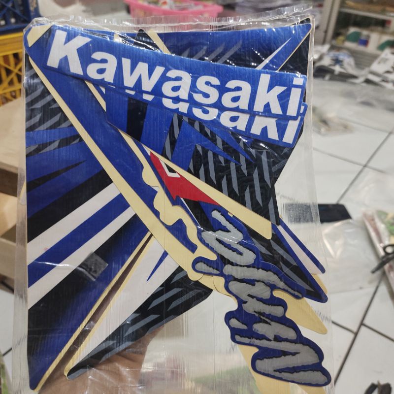 striping stiker standar ninja r 2013 biru