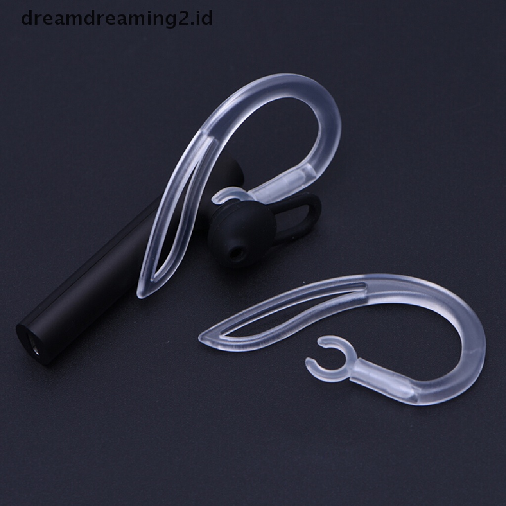 (dream) Klip Loop Pengait Telinga Earphone Silikon Earbud Bluetooth Bening.