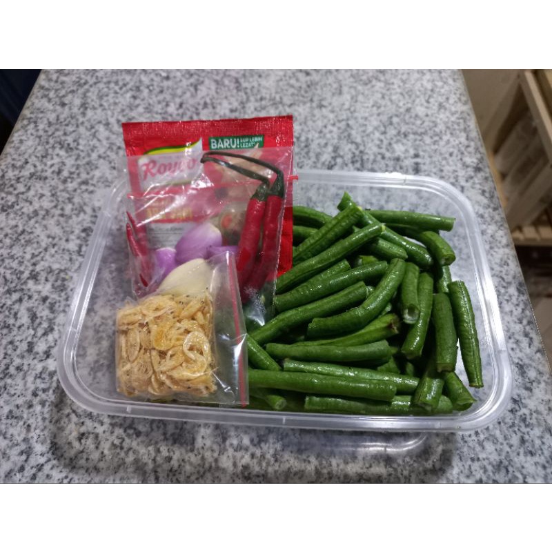 

tumis kacang panjang ebi