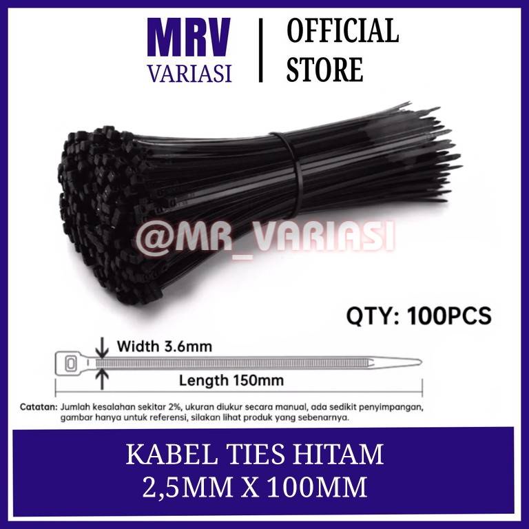 

Kabel ties 10-15-20-25-30-cm Hitam-Kabel tie komplit kabel ties-cable tie-kabel tie-pengikat kabel-dasi kabel 1 bungkus isi 100 pcs