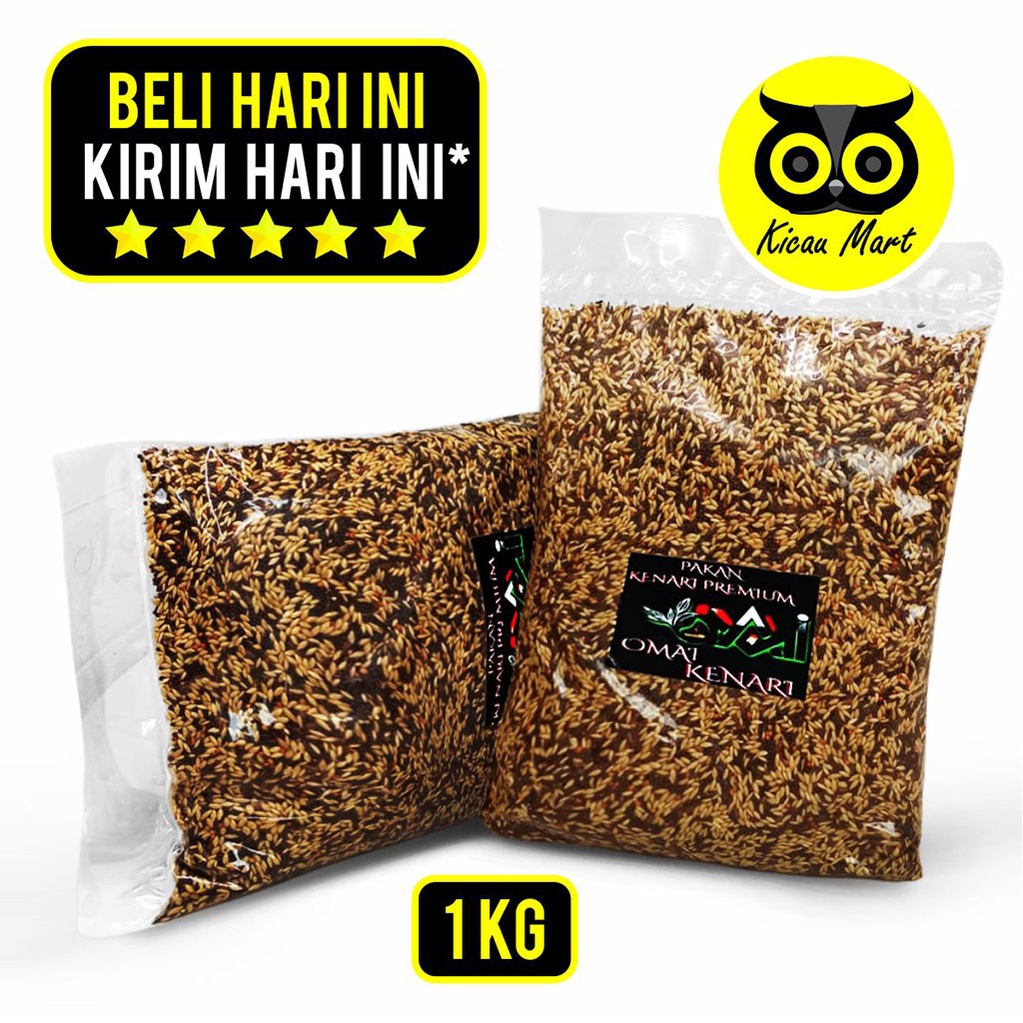 Pakan Harian Burung Kenari Premium Omai Kenari Extra Rempah 1kg Pakan Burung Kenari Canary Niger Seed Campur Biji Sawi Bersih Makanan Lomba Harian Burung Kenari Gacor Panjang Durasi