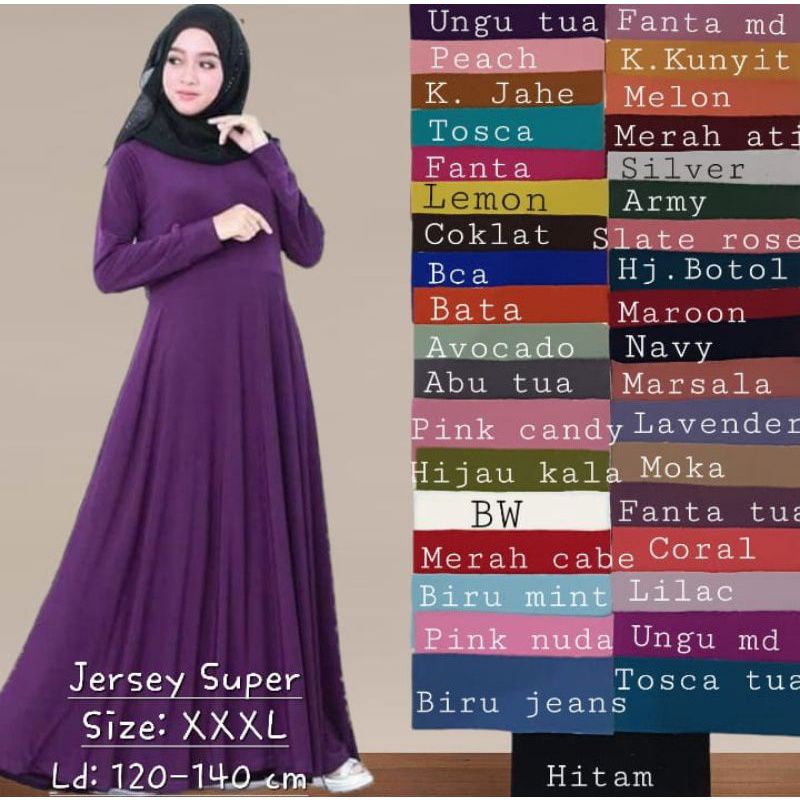 Gamis Jumbo Busui (xxxl) Jersey Premium Polos