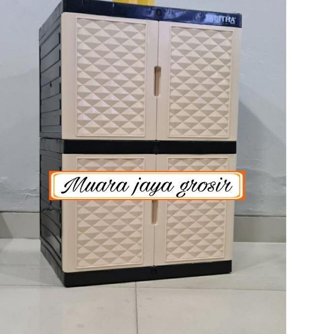 ➺ LEMARI PLASTIK TABITHA/FAWSLINE MINI SUSUN 2/RAK TV ✭