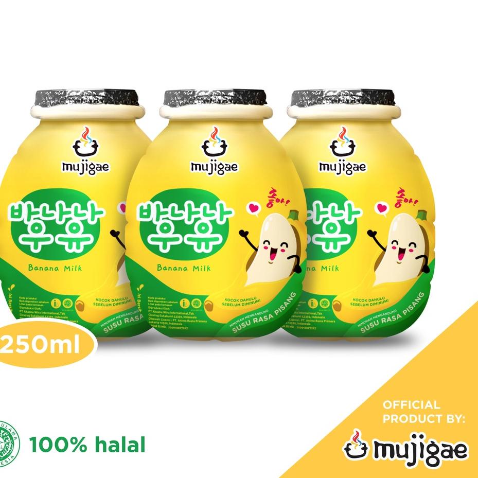 

12.12 ✨Promo✨ PAKET ISI 3 - Mujigae Banana Milk Original 250 mL / Susu Pisang Korea / Minuman Korea Halal gas !!