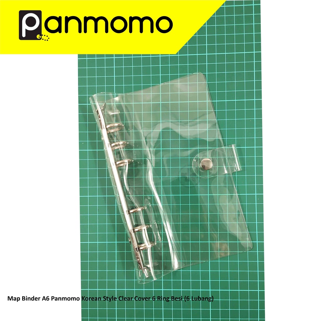 

Panmomo Map Binder A6 Polos Transparan Korean Style Clear Cover 6 Ring Besi (6 Lubang)