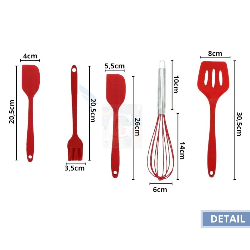 Spatula Set Silikon 5Pcs / Baking Kitchen Set BPA FREE