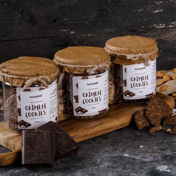 

♥ Oatmeal Cookies - Dark Choco Almond (225 gr) - LUCKYBITE ♥