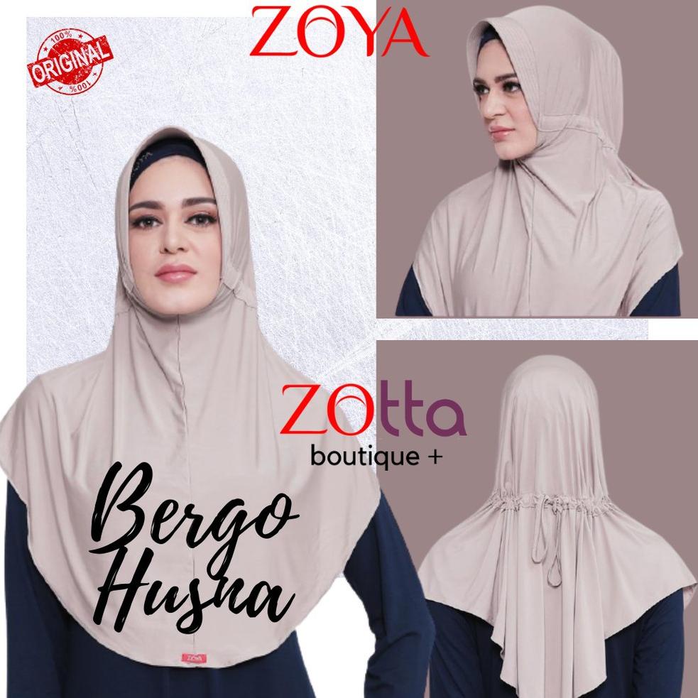 Harga Termurah ZOYA HIJAB JILBAB INSTAN BERGO HUSNA CASUAL ZOYA ORI READY