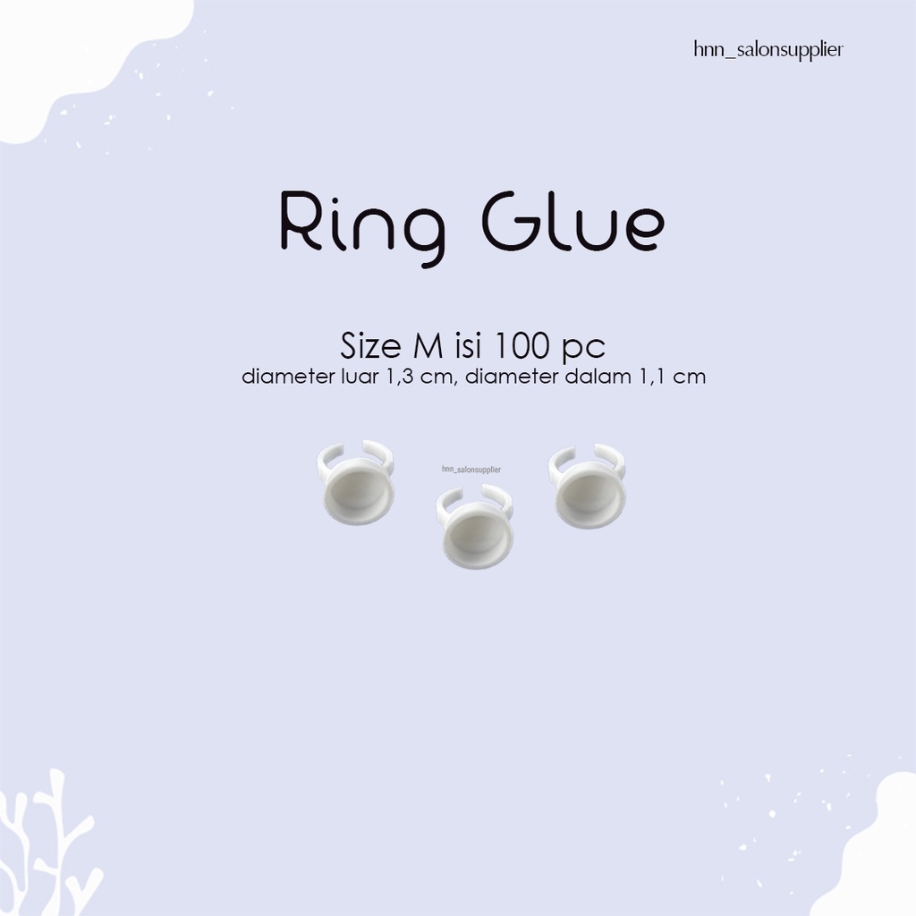 Glue Ring 100 pc Tempat Lem Untuk Bulu Mata Tanam Eyelash Extension